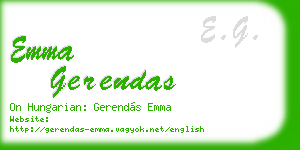 emma gerendas business card