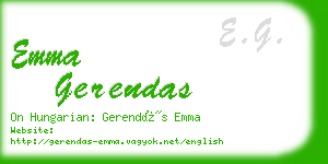 emma gerendas business card